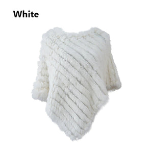 Rabbit Fur Knitted Vest Fashion Wrap Coat